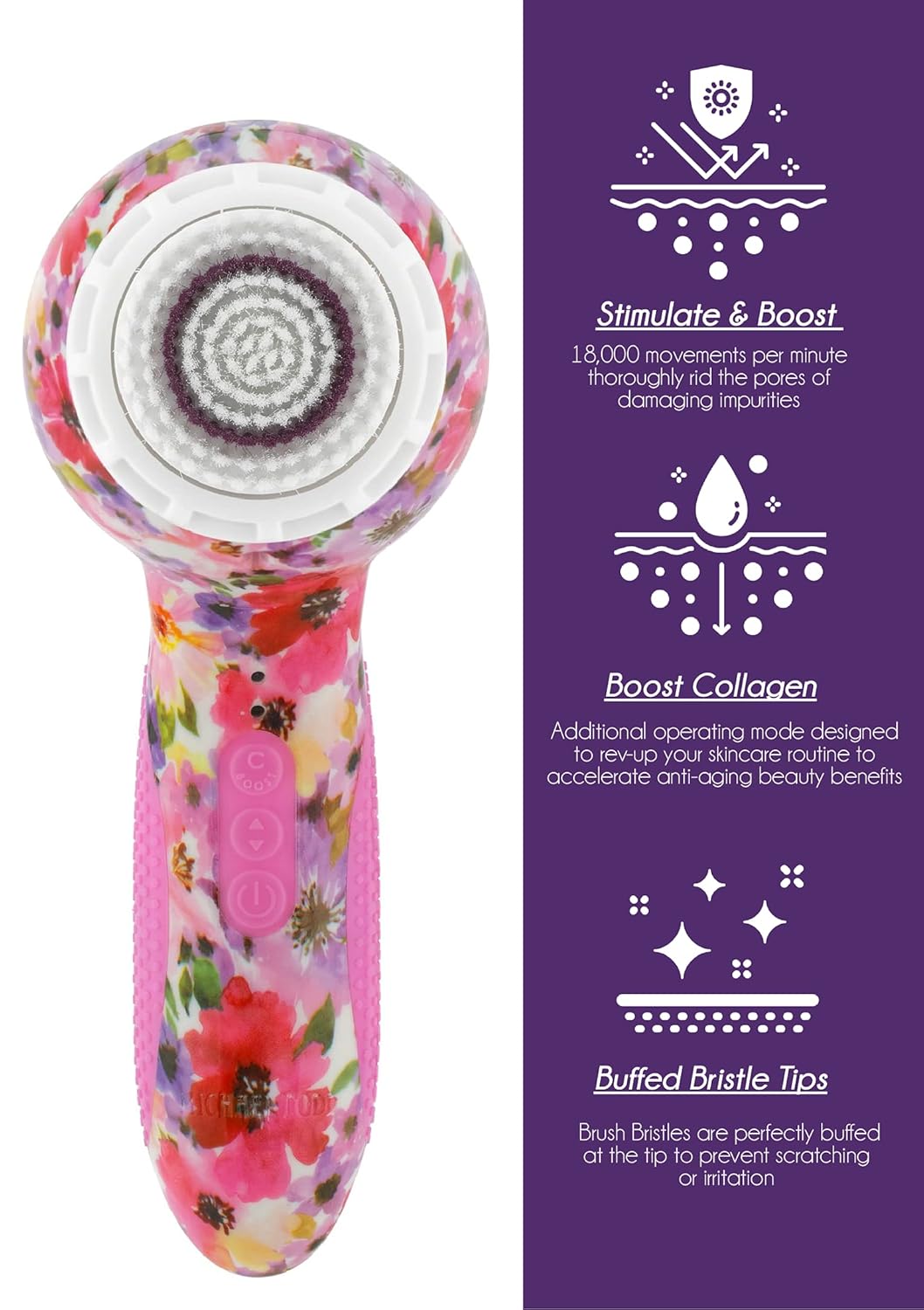 Michael Todd Beauty Soniclear Elite - Facial Cleansing Brush System - 6-Speed Powered Exfoliating Face & Body Brush : Beauty & Personal Care