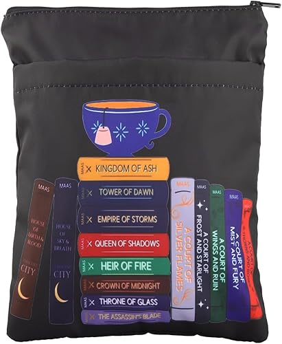 KEYCHIN ACOTAR - Funda para libro inspirada en la novela Booktok Bookbestie Gift ACOTAR Novel Series, protector para Bookaholic (Reino de Negro)