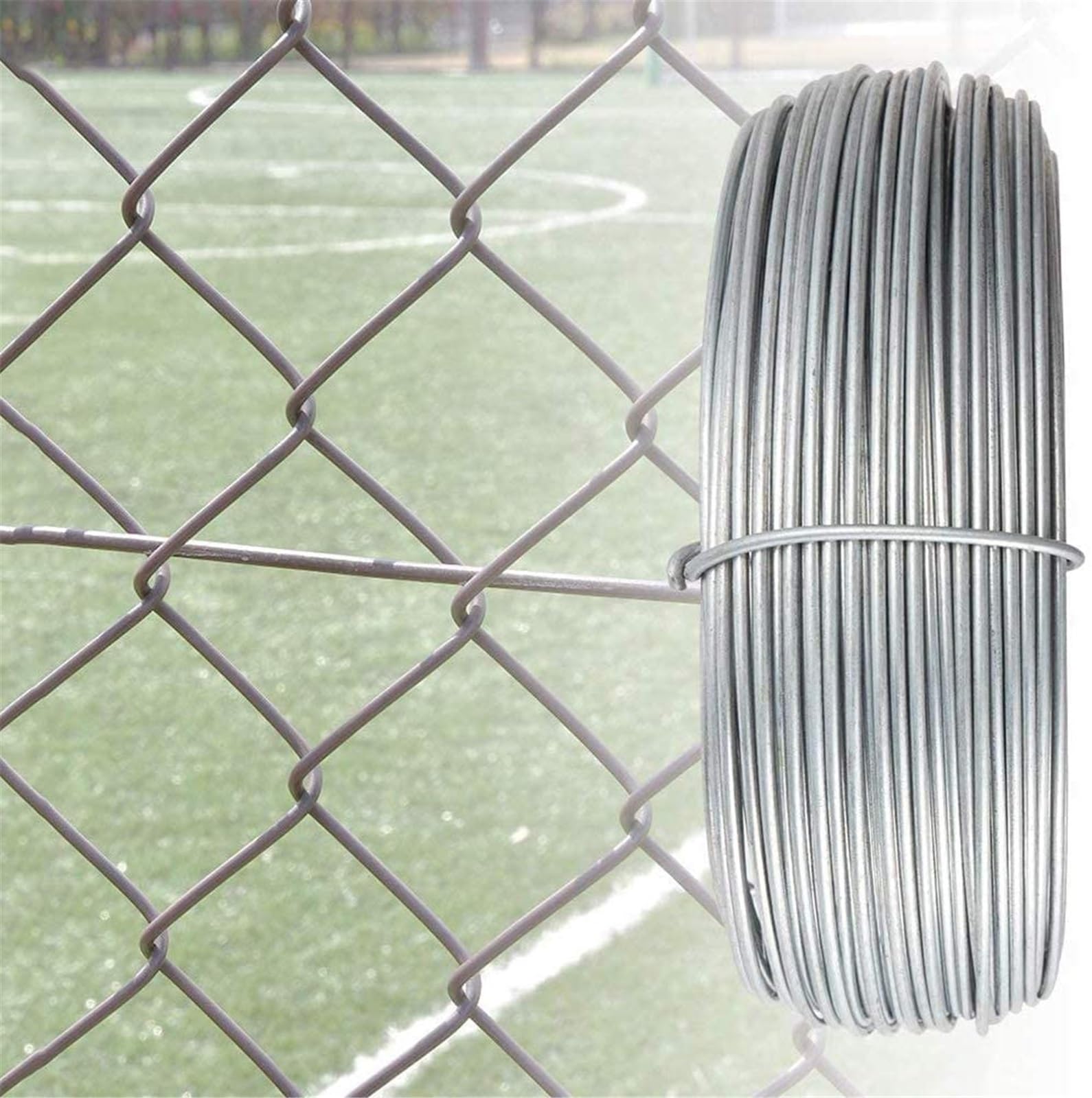 Cuerda de Alambre, Alambre Macizo galvanizado de Plata Varios calibres y Longitudes(10 Gauge- 28m/91.8ft Long)