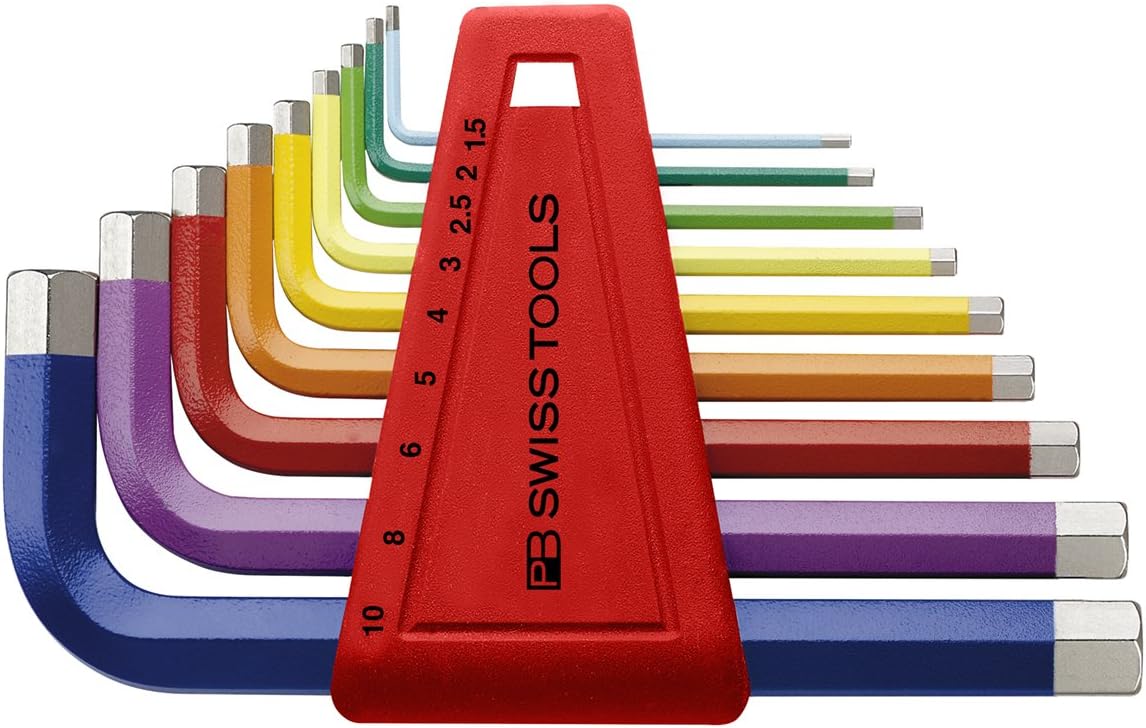 PB Swiss Tools Rainbow ColorCoded Hex Key Set, Sizes 1.510mm Amazon.ca Tools & Home Improvement