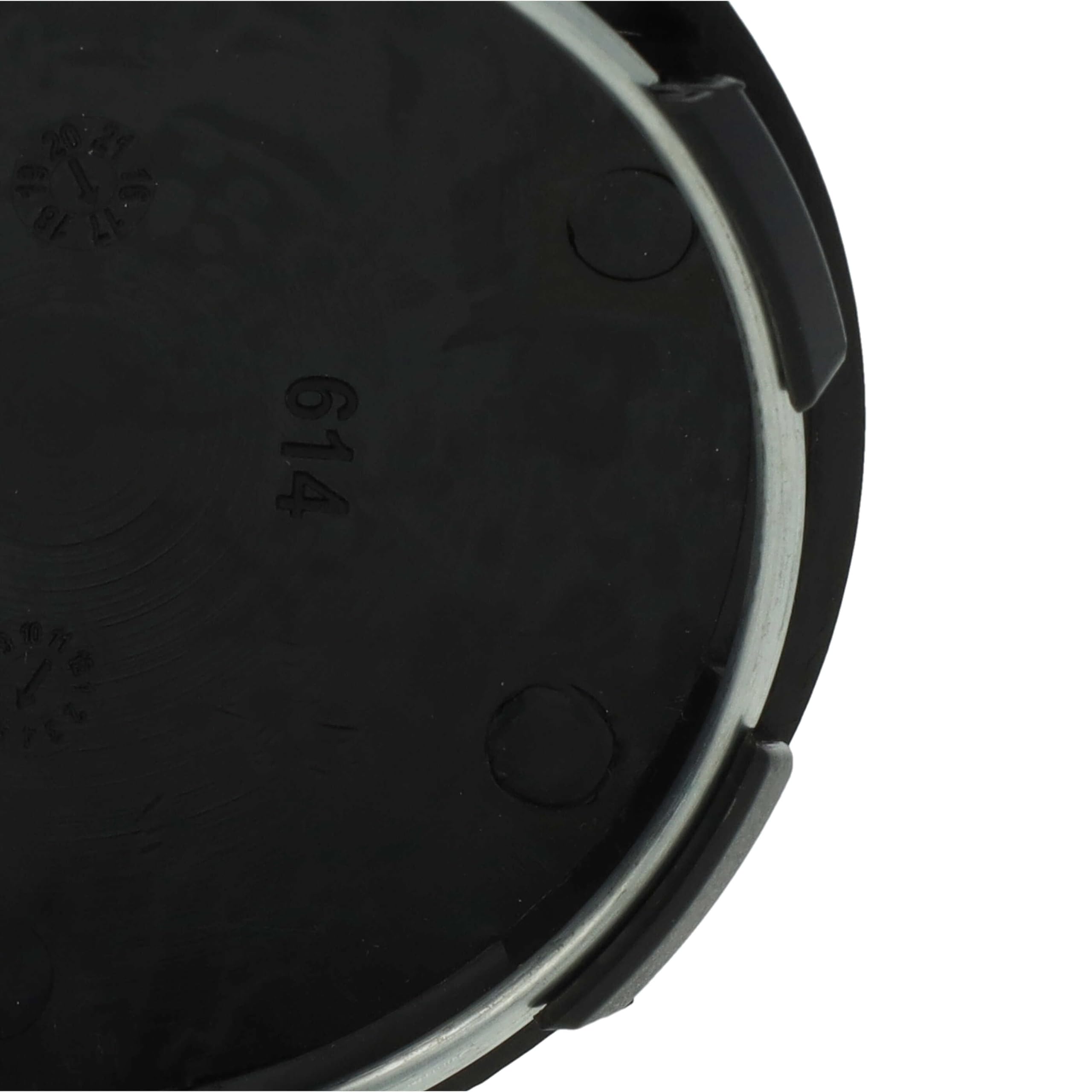 Cache-moyeu Rial 64 Mm Argenté Avec Logo Noir - Enjoliveur Original Pour Jantes Rial - 8