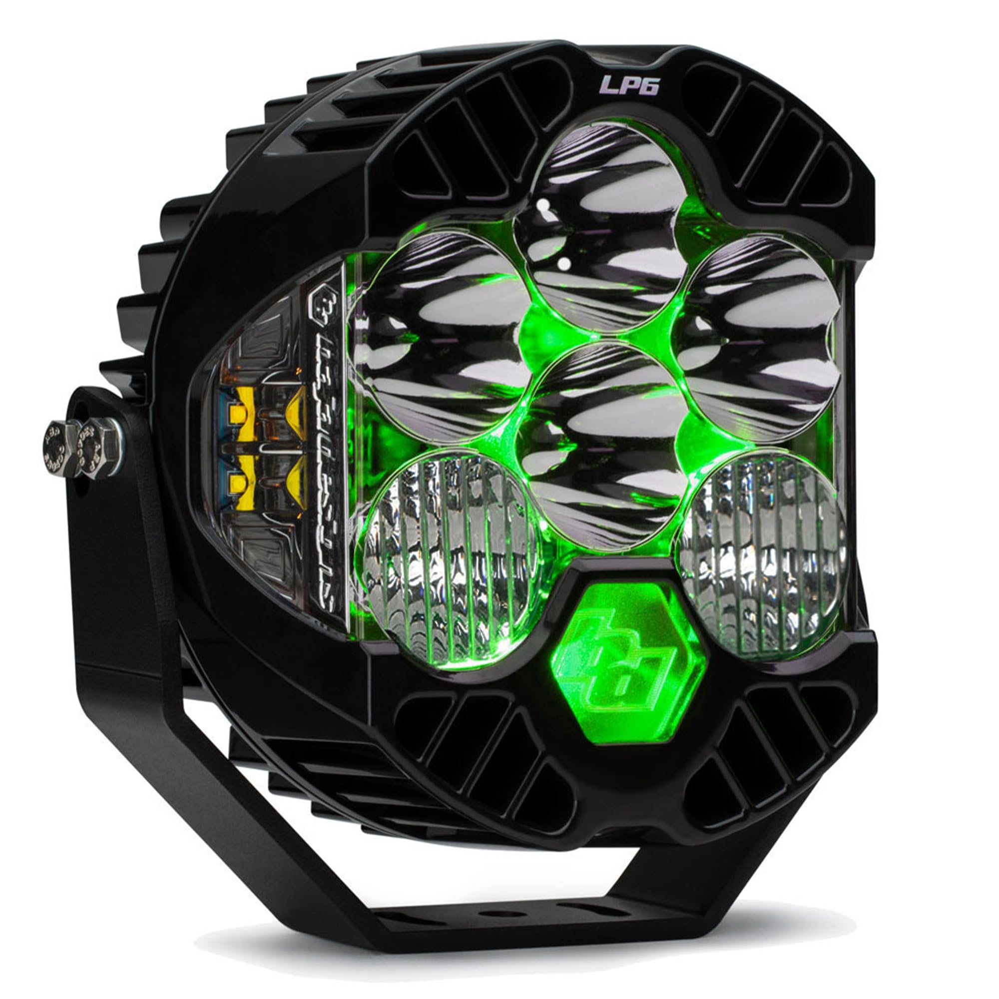 Baja DesignsLP6 Pro LED Light Pod with Backlight - Universal Fit, Lifetime Protection (Driving/Combo; Green)