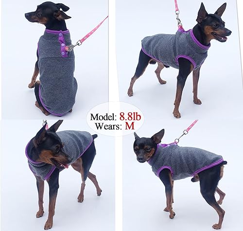 Tealots 2 Pack Dog Fleece Vest Sweater — shown in a real home setting for scale