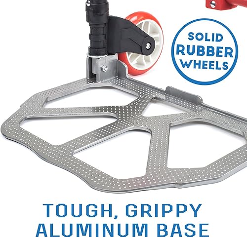 Miniatura 6 de Knack carretilla de mano de aluminio con capacidad de 160 libras, plegable a 2 pulgadas, Anaranjado