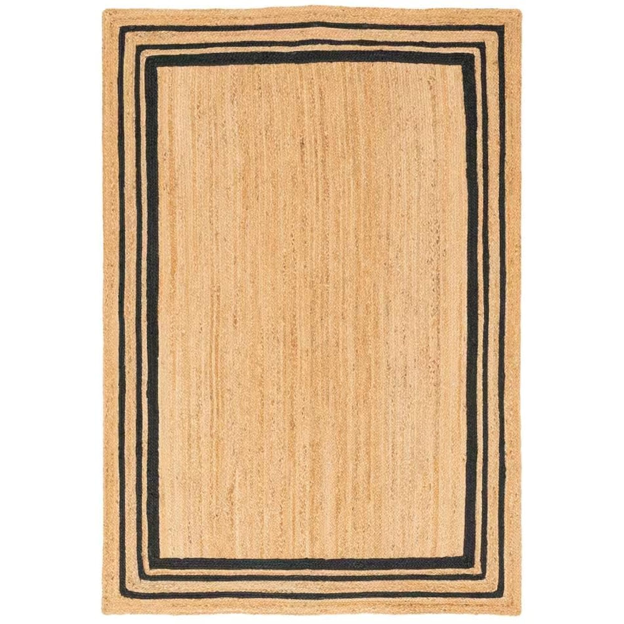 Jute Braided Reversible Hand Woven Rectangular Rug Carpet Mat