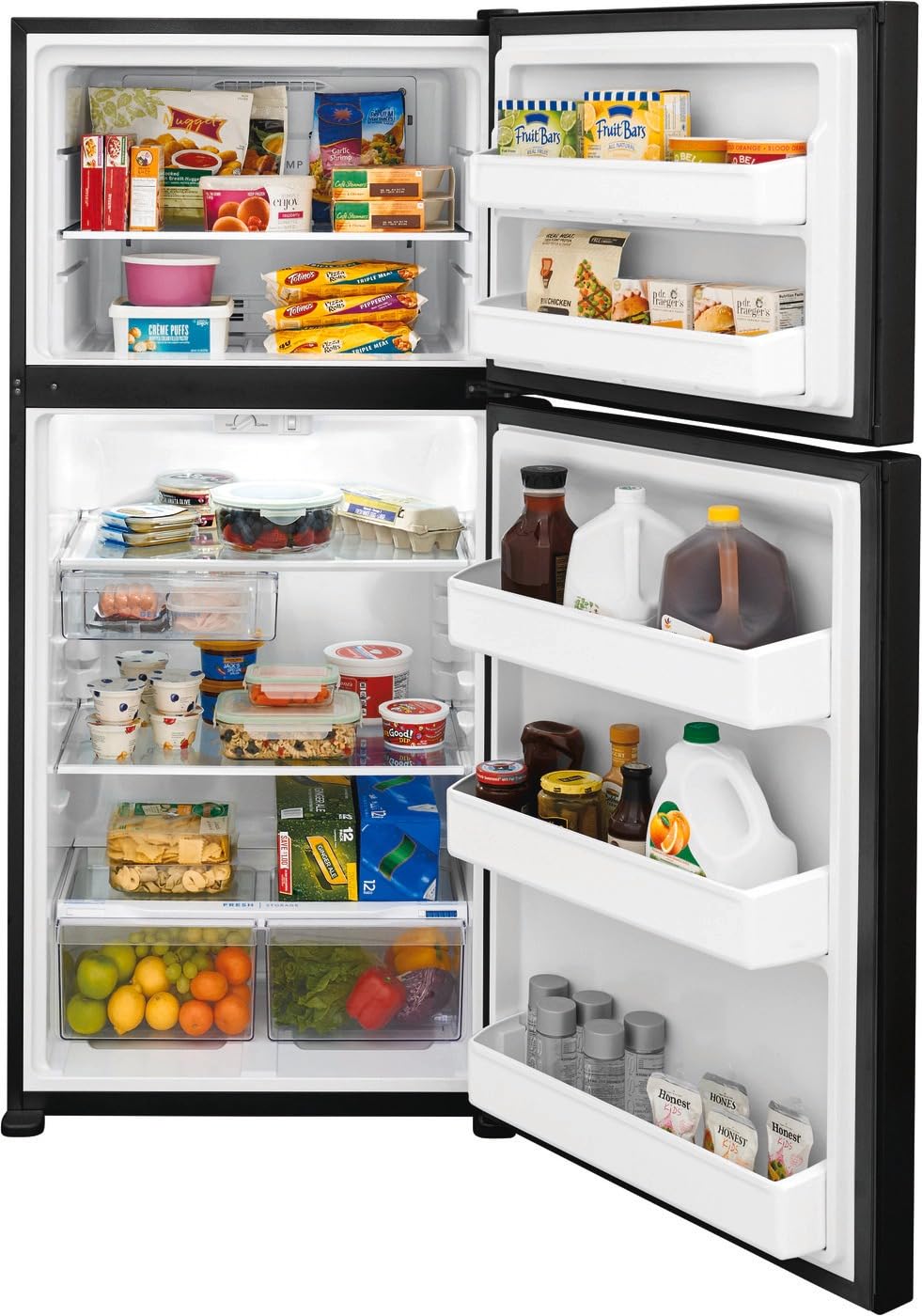 Frigidaire FFTR1835VB 30" Top Freezer Refrigerator with 18.3 cu. ft. Capacity LED Lighting Frost Free Defrost ADA Compliant in Black on Fridge.com