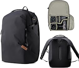 PGYTECH OneGo Lite Kamerarucksack 22L, Leichter Wasserabweisend Rucksack Fotografin für Stadt & Reise, Kameratasche Kompatibel mit Spiegelreflexkamera Sony/Canon/Nikon, 16'' Laptop, Matt Schwarz