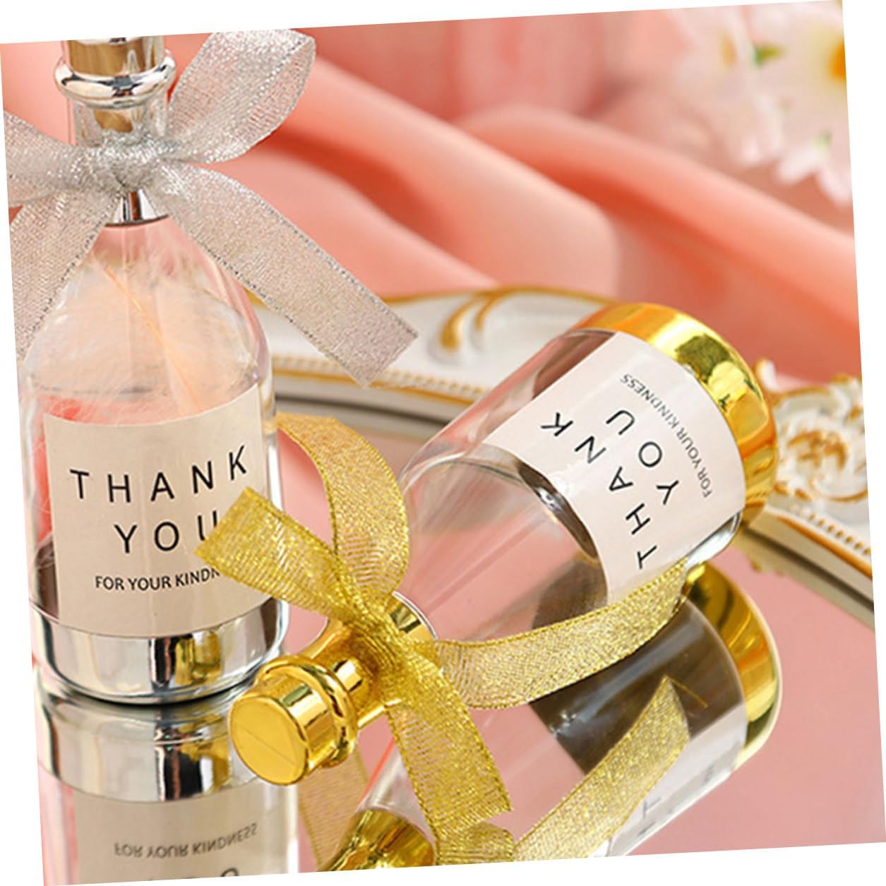 BESTYASH 20pcs Gold Sparkling Wine Bottle Candy Containers Large Candy Cases Party Favors Wedding Birthday Storage Boxes