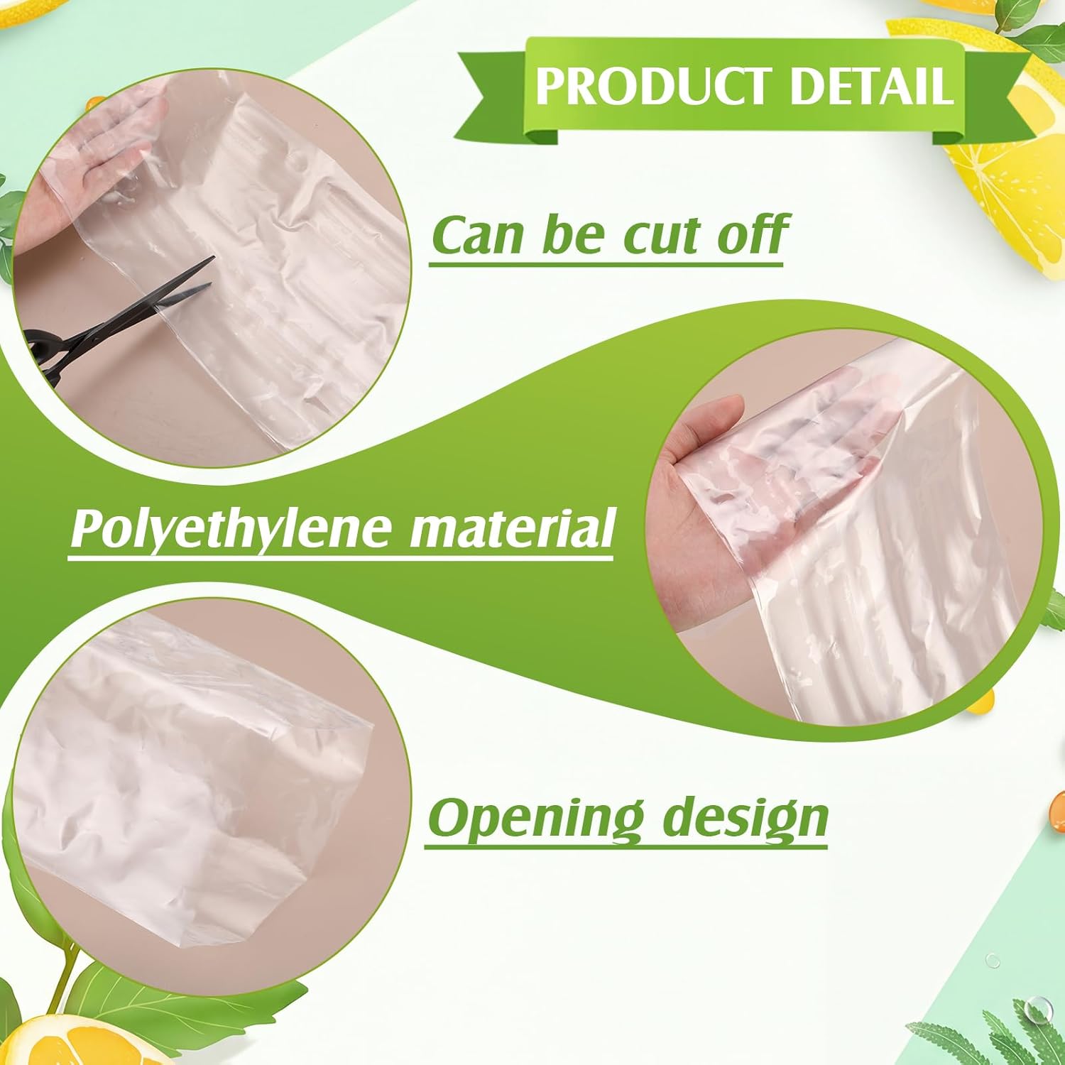 6 Inch x 1000 ft Poly Tubing Roll, Lay Flat Poly Tube Bags, Food-grade Polyethylene, Clear Custom Bag Packaging, 2-mil Thickness, 1 Roll