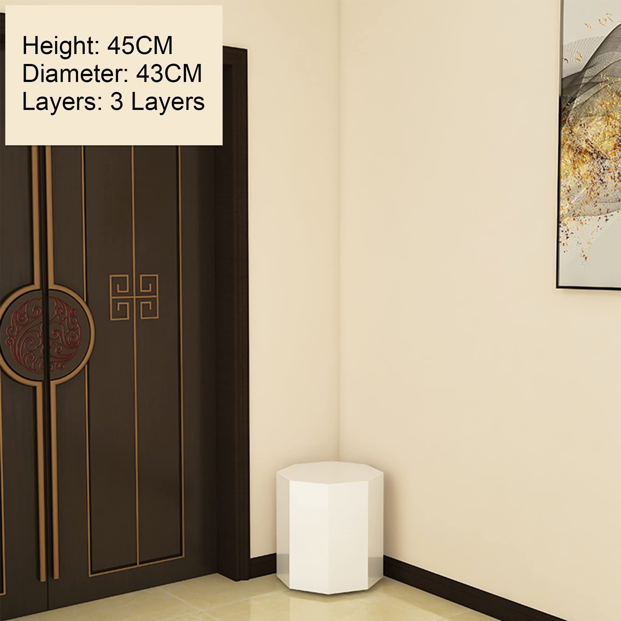Zapatero giratorio de 360°, ahorro de espacio, torre octogonal, almacenamiento de alta capacidad para entrada, sala de estar y dormitorio, zapatos elegantes