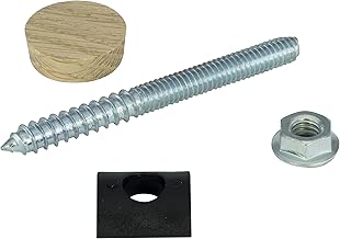 Rail Bolt Kit - Includes 3?'' x 5/16'' Bolt, Flange Nut, Plastic Curved Washer, and Wood Plug - coolthings.us