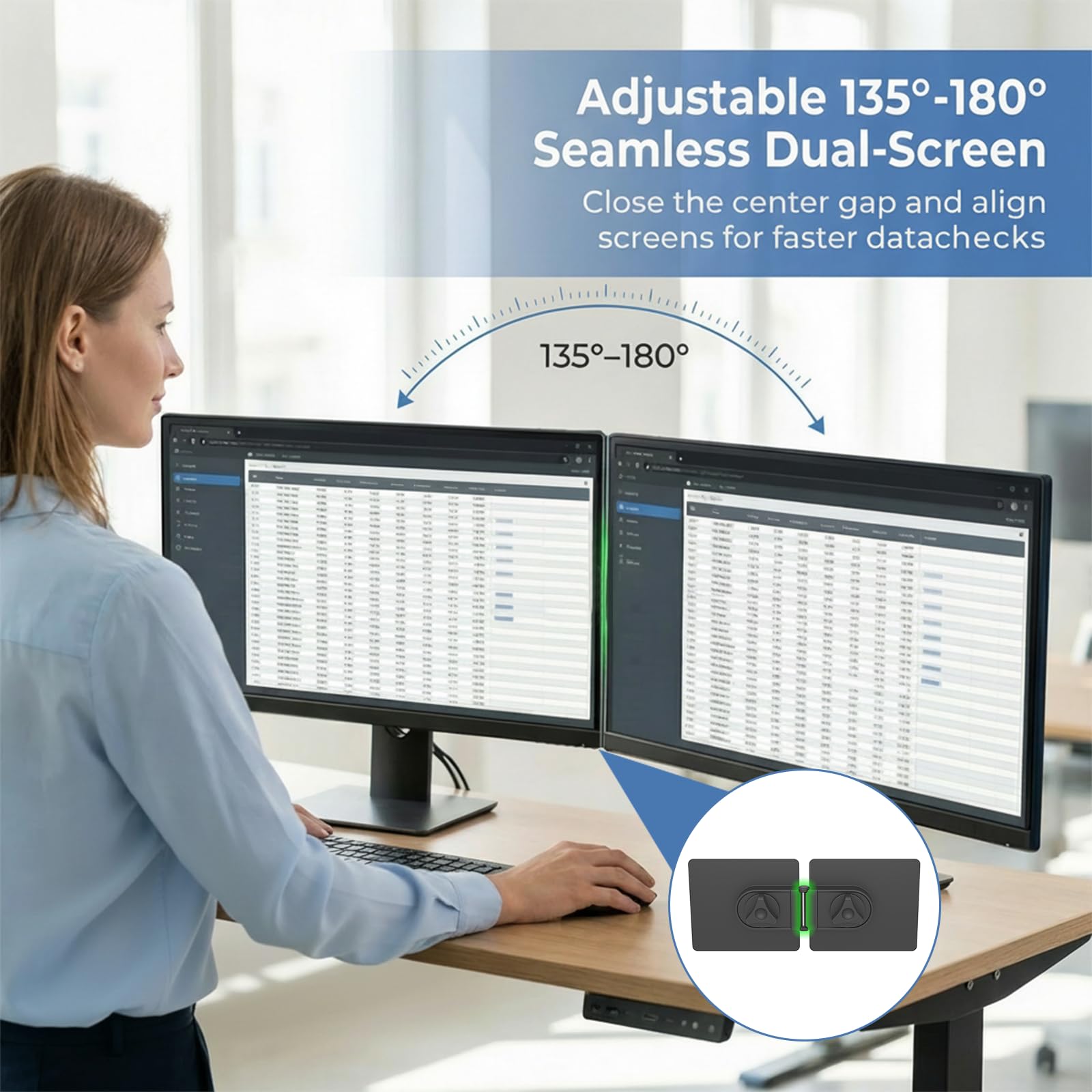 Connessione monitor computer con tappetino per mouse