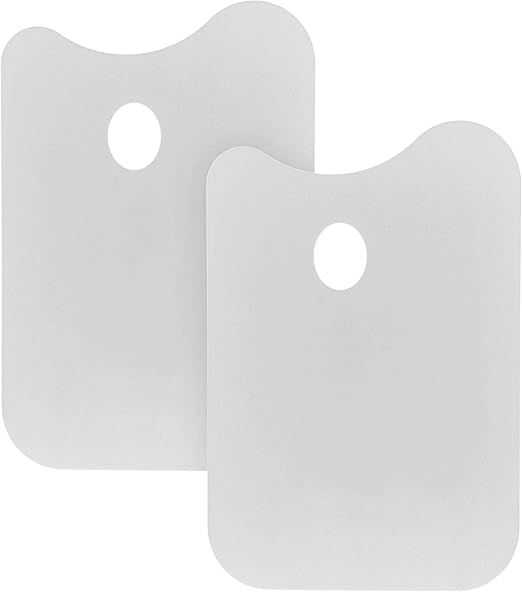 Custom Shop 14-1/2 x 10 Inch Plastic Body Filler Spreader Tools (2 Pack) for Automotive Body Fillers, Putties, Glazes, Epoxy Resin, Caulk, Glues - Double Sided Plastic Spreader Tool