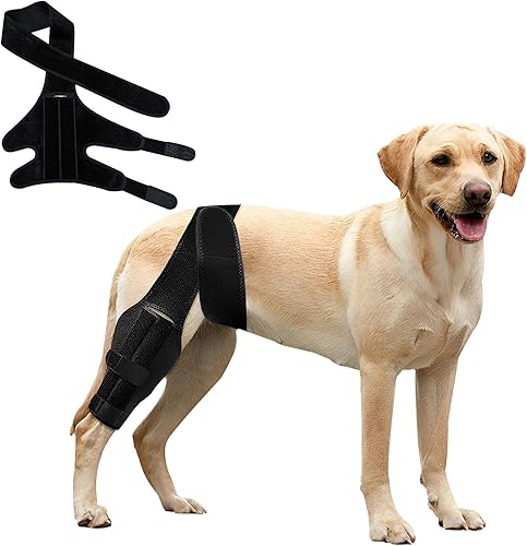 Miniatura 1 de Rodillera para perro para desgarro de ACL, soporte de apoyo para la pierna trasera o delantera del perro con estabilizadores laterales, envoltura de