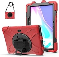 Vista 10 de Funda para Samsung Galaxy Tab Active Pro 10.1 pulgadas SM-T540/SM-T547, 360 grados giratorio Kickstand mano correa de hombro resistente a prueba