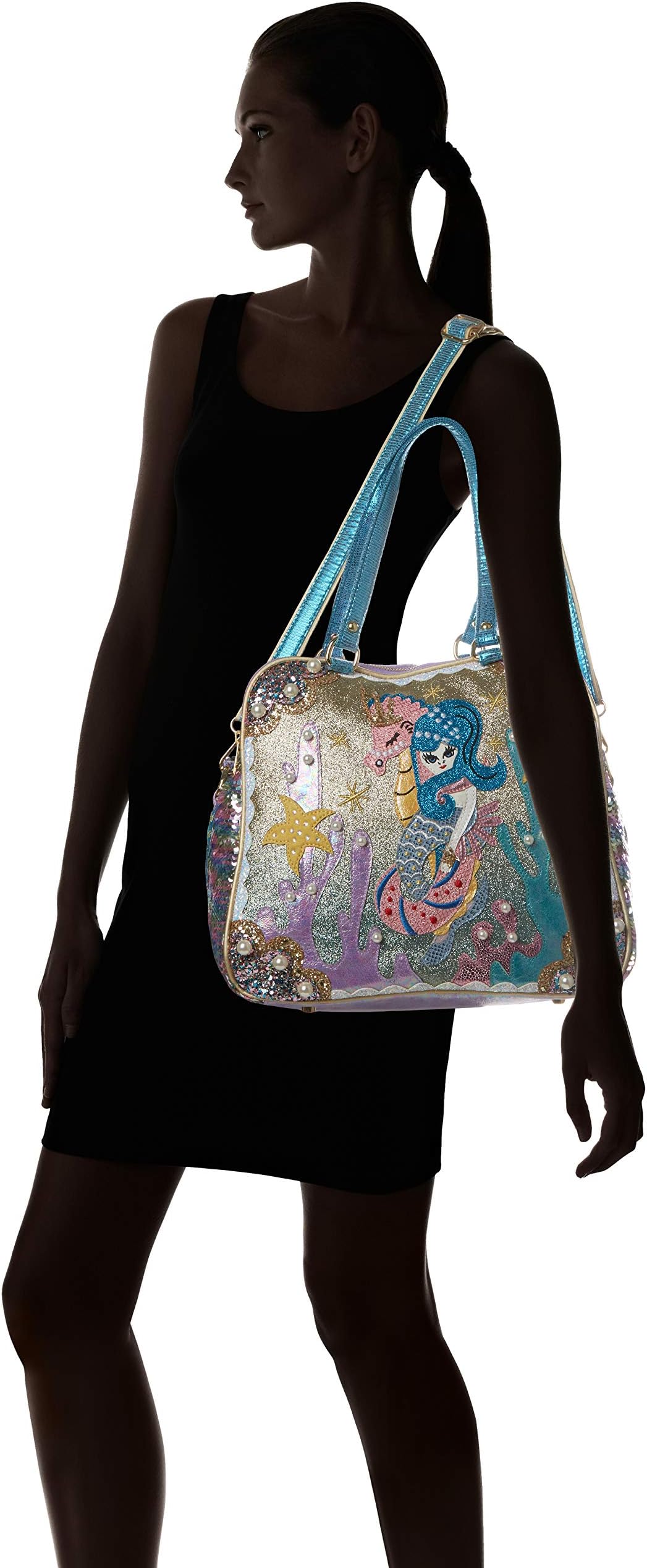 Irregular Choice Womens Barnacle Betty Bag Top-Handle Bag Multicolour (Green/Purple)