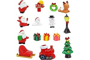 15-Piece Christmas Mini Resin Desk Pets