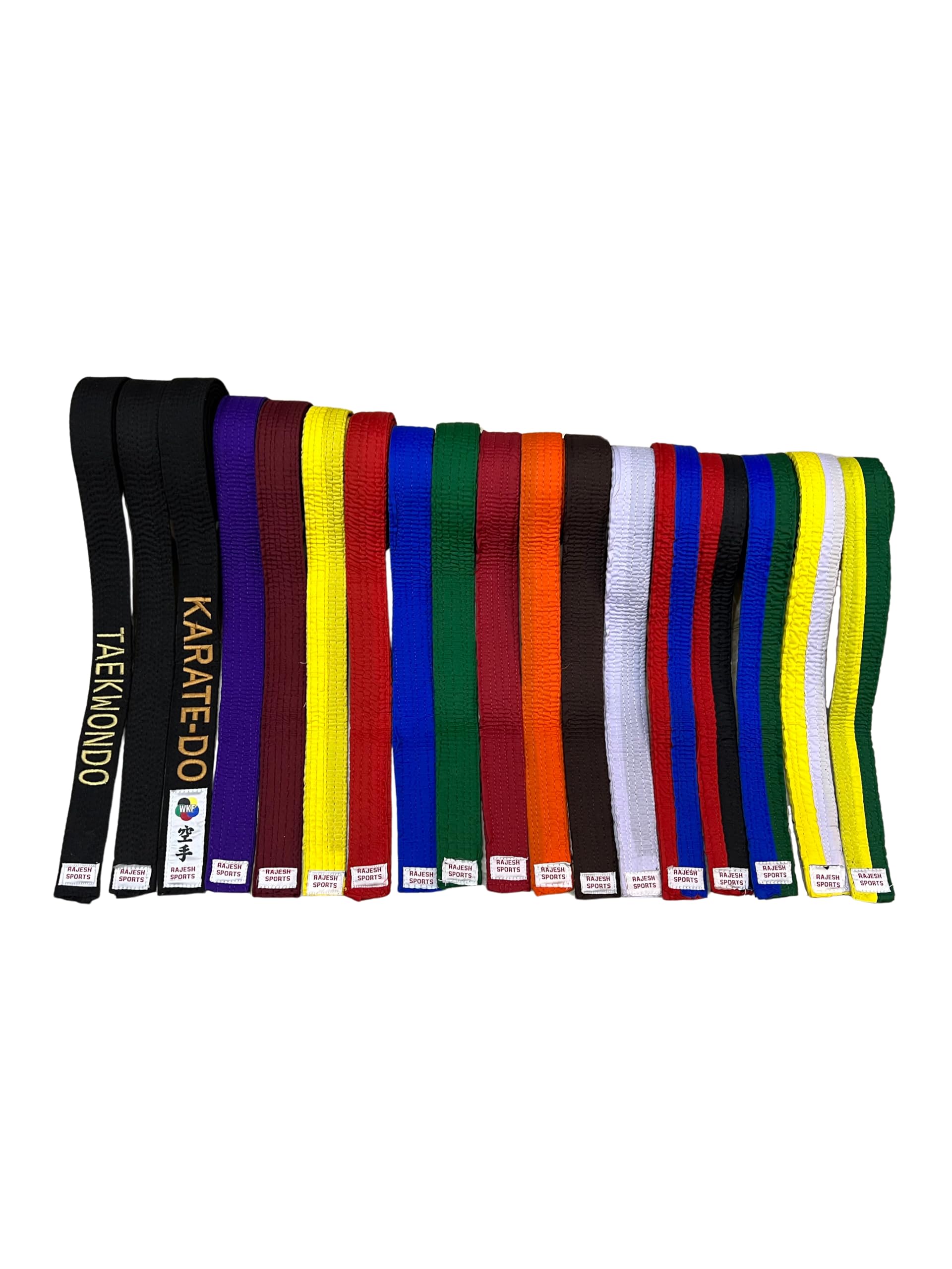 RAJESH SPORTS Black/Red Double Coloured Belt (225 Cm) for Martial Art/Taekwondo/Karata/Judo 1