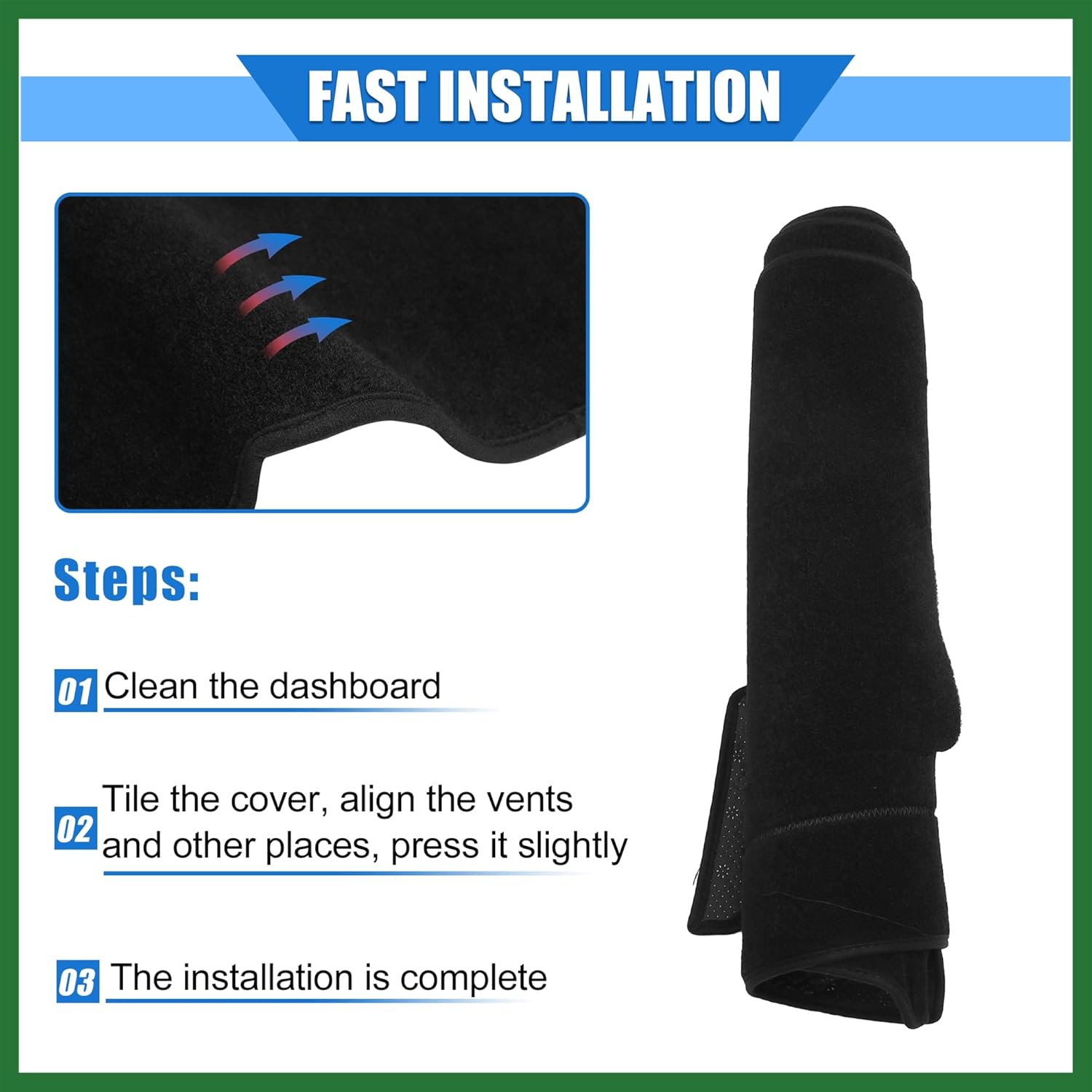 Motoforti Car Dashboard Cover Compatible for Chevrolet Silverado 1500 2007-2013, Protective Polyester Black Center Console Interior Trim Dash Cover Mat Pad Long-Lasting