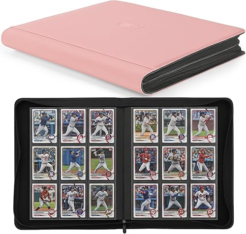 Miniatura 19 de Carpeta Premium de Tarjetas Coleccionables con más de 1000 bolsillos, Carpeta de 16 bolsillos sin anillo de carga lateral para cartas de
