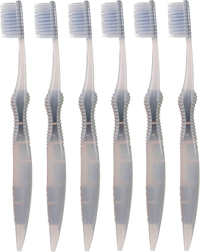 Sofresh Cepillo de dientes con hilo dental - Tamaño adulto | Tu elección de color (6, gris)