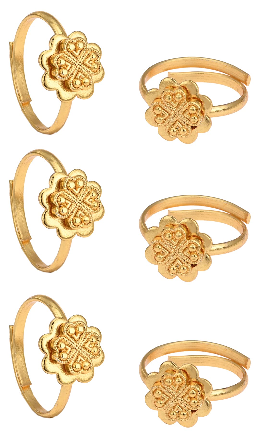 aanyacentric Indian Traditional Ethnic Fancy Toe Rings-picture-8