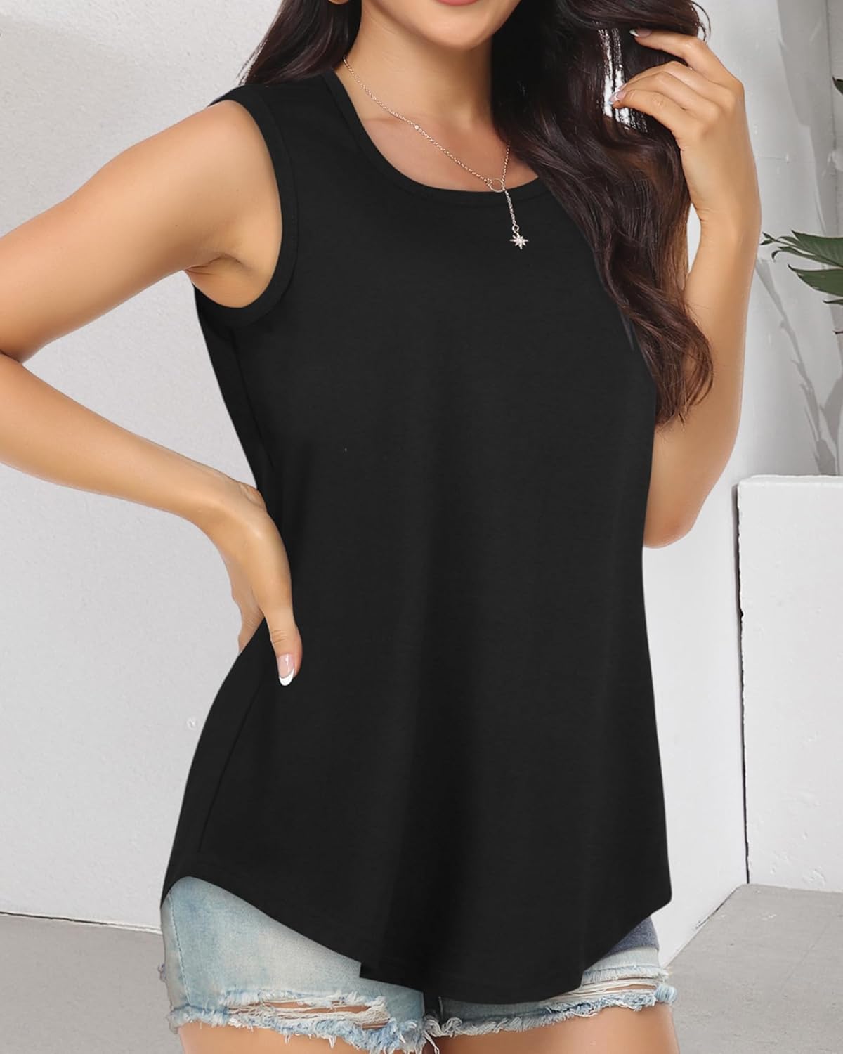 Tank Tops for Women Summer Sleeveless Casual Loose Fit Tunic Tops - Image 6