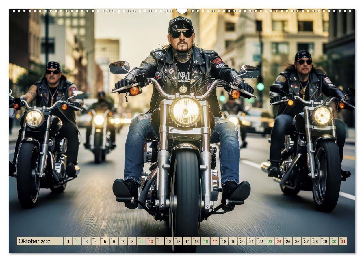 Rockerglück (hochwertiger Premium Wandkalender 2027 DIN A2 quer), Kunstdruck in Hochglanz: Zwischen Asphalt und Horizont entsteht ein Glück, das nicht erklärt werden muss. (CALVENDO Menschen)
