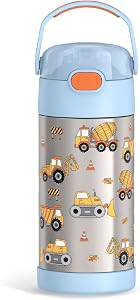 THERMOS FUNTAINER Water Bottle with Straw, 12oz, Construction