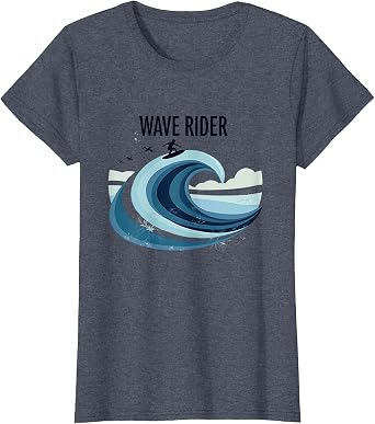Wave Rider Surfer Ocean Beach Graphic Design T-Shirt