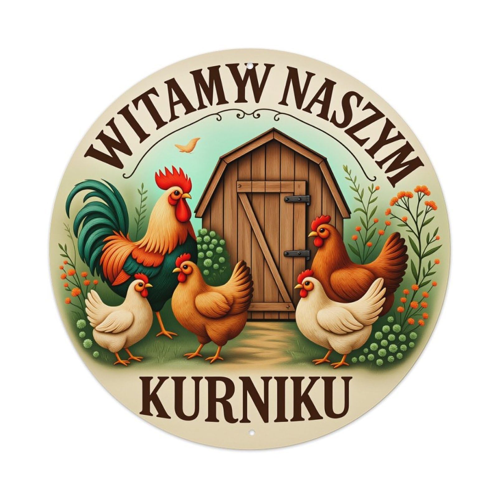 Chicken Rooster Hen Coop Garden Metal Tin Sign Vintage Garden Bedroom Cafe Bar Man Cave Home Wall Decor Metal Poster 8x8 inches