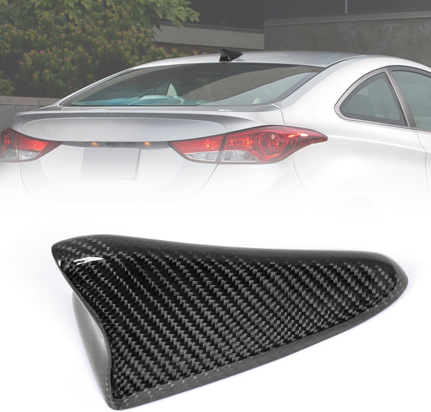 Shark Fin Antenna Cover fit for Hyundai Sonata 2015-2019, for Kia Optima 2014-2020,for Elantra Sedan 2011-2016,for Genesis Sedan G80 2015-2017 (Real Carbon Fiber(Specified Part))