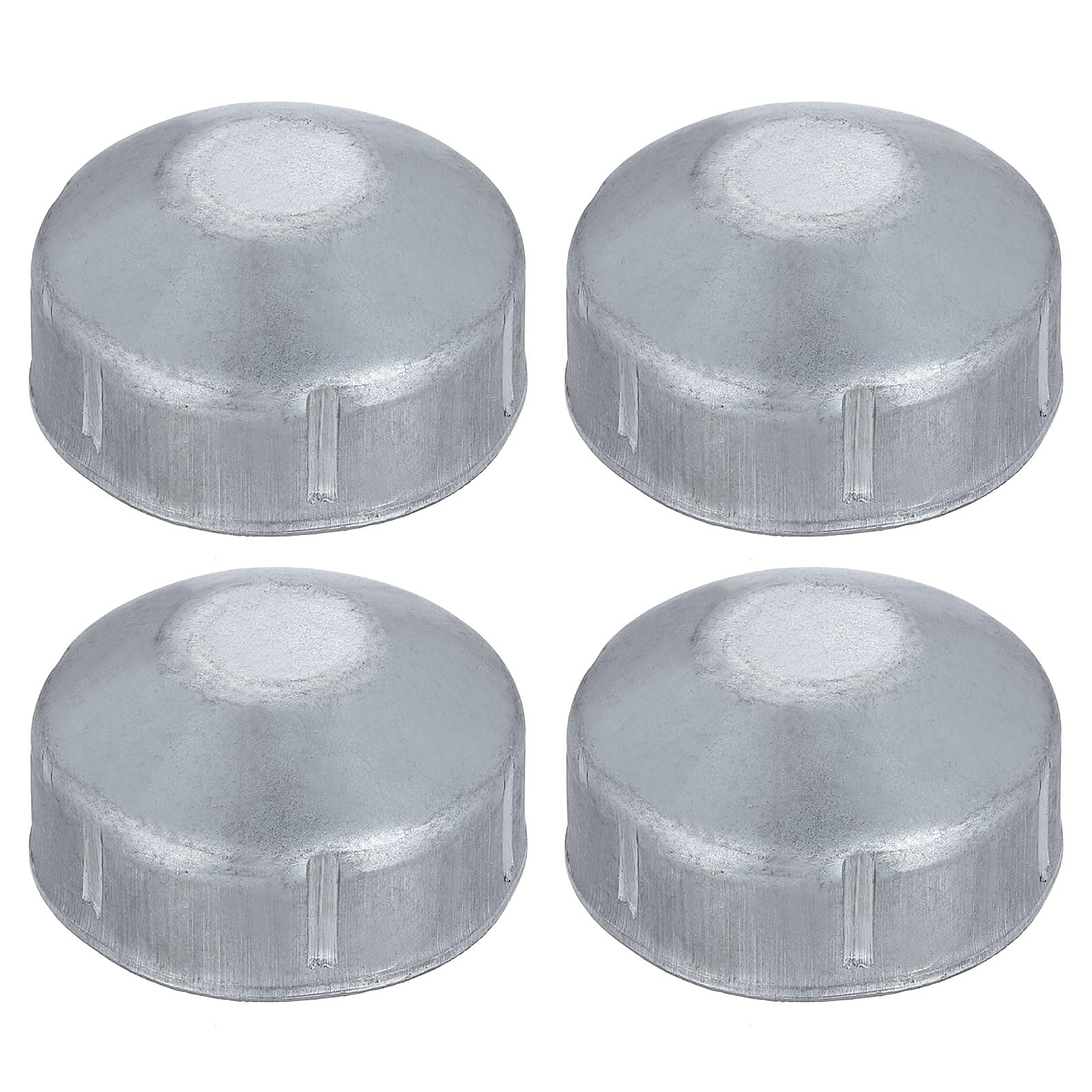 sourcing map 4Pcs 1-5/8" Chain Link Fence Post Cap, Dome External Post Caps Galvanized Round End Cap Fit 1-5/8" OD Pipe for Outdoor Chain Link Fence Parts