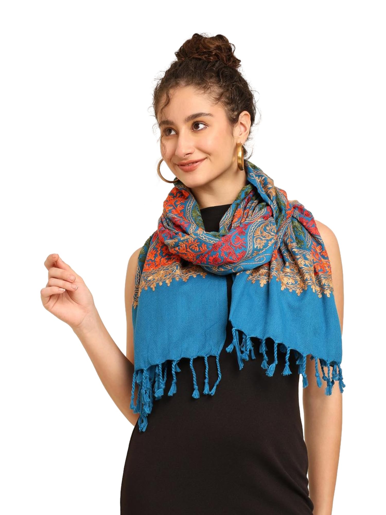 KE KANHA EXPORTS scarf for women stylish | Scarf For Women | face mask | Printed Fancy Tassle Full Face Cover | Head | Hair Face Protection | Sun Protection in summer & Winter | Lightweight