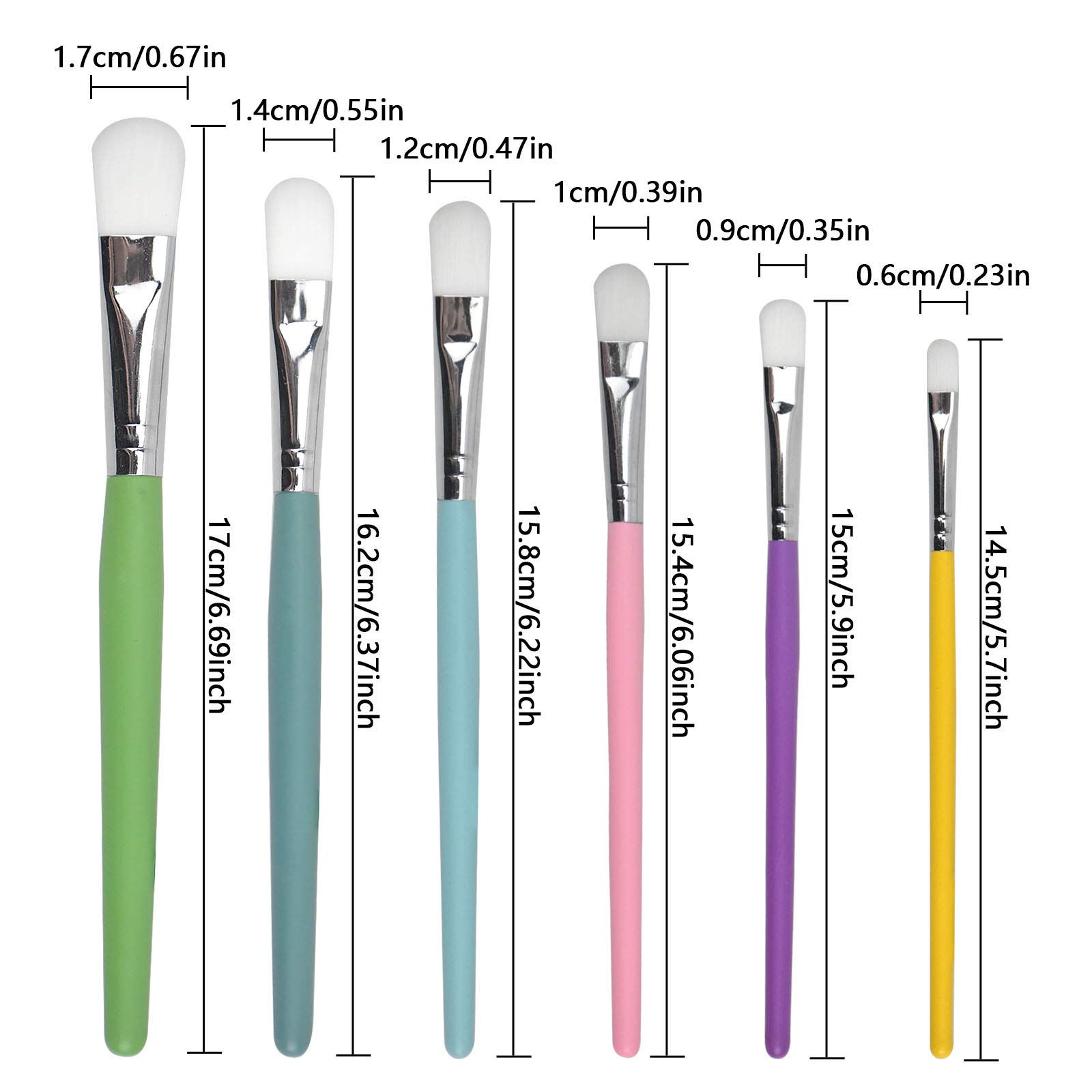 6-teiliges Acrylpinsel Set - Künstlerpinsel Für Öl & Aquarell