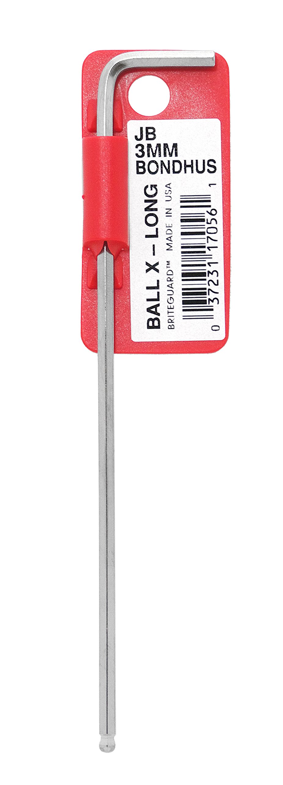 Bondhus Multi Bl3.0b Briteguard Ballend Hexagon Key, 3Mm, 17056, Protanium Precision High Torque Steel