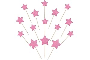 Mix-Sized Pink Cupcake Toppers