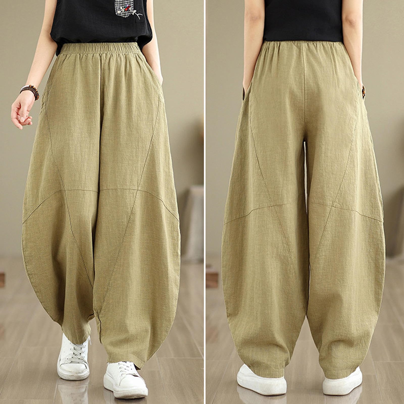 Tai Chi Uniform Damen Kung Fu Anzug Baumwolle und Leinen Kampfkunst Kleidung Mittellange Ärmel Zen Meditation,White-L