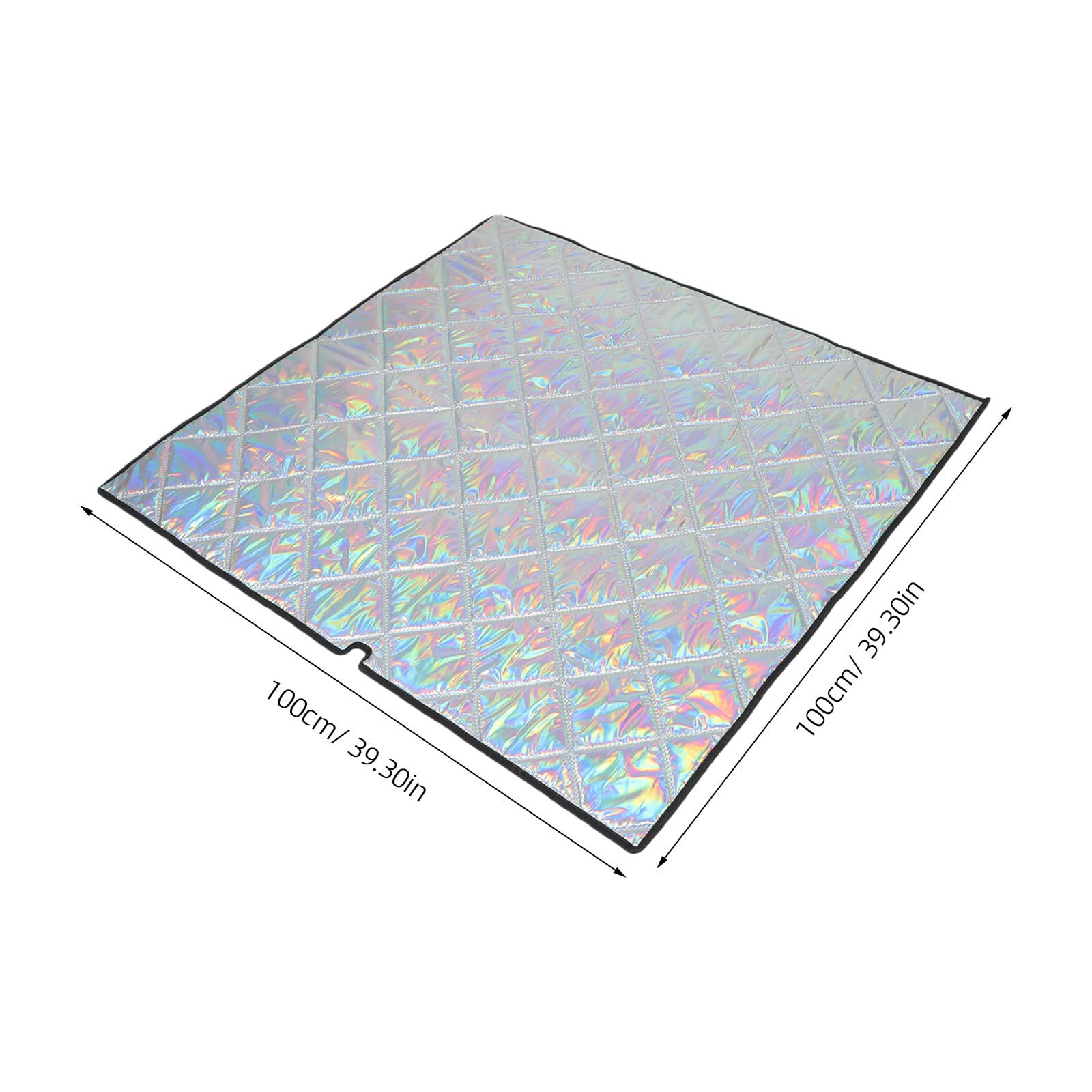 DECHOUS Wetterfeste Außenschutz Thermoabdeckung 100 x 100 cm für Gefrierschrank und Kühlschrank, doppelseitig isoliert, kratzresistent, Polyester, passt für Indoor und Outdoor Bereich,