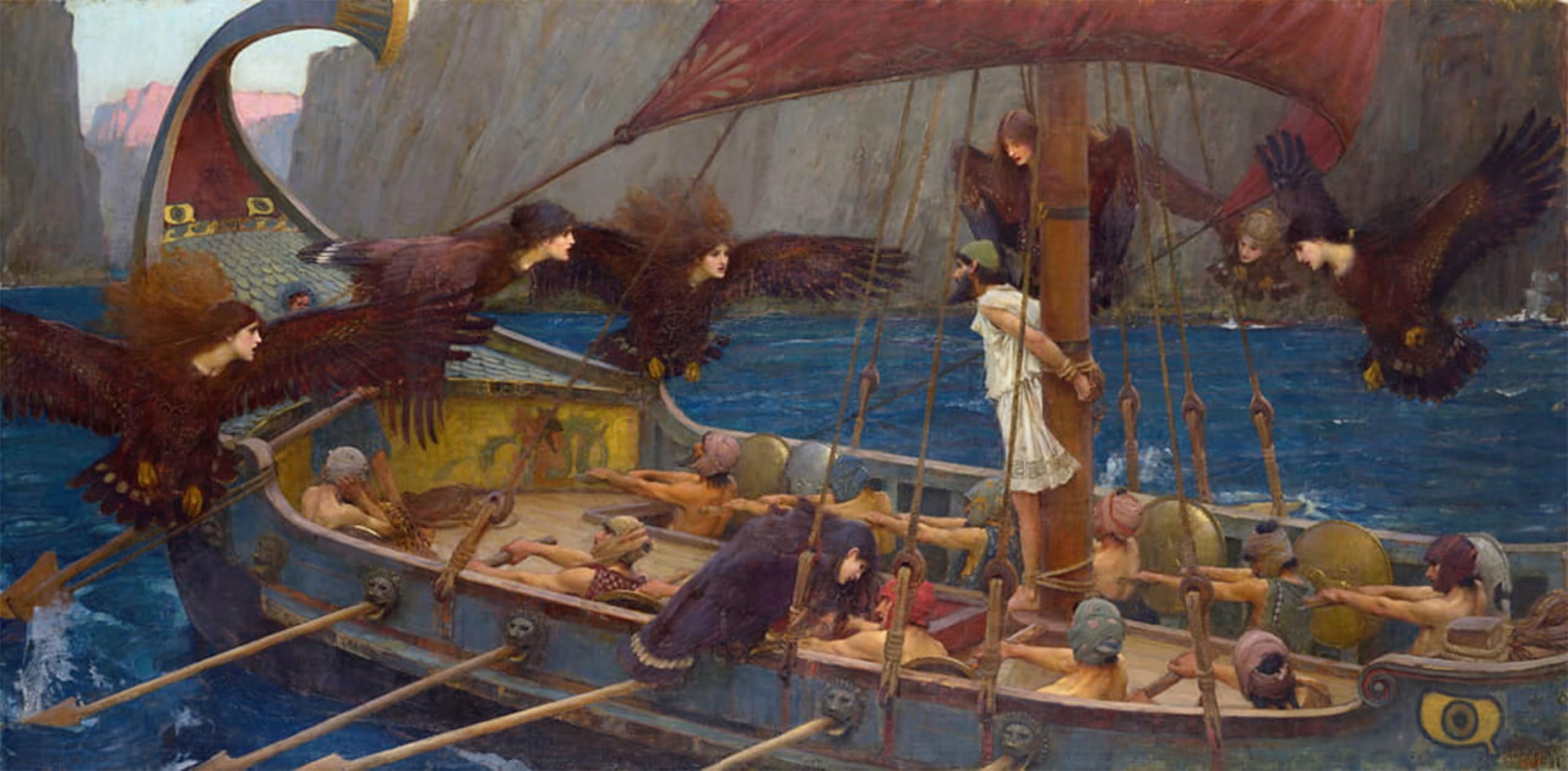 ARTXLXXBN Famous Prints Artwork Pictures Poster Painting Art I Am Half Sick of Shadows by John William Waterhouse Artwork Landscape Pictures for Home Decor 60x90cm