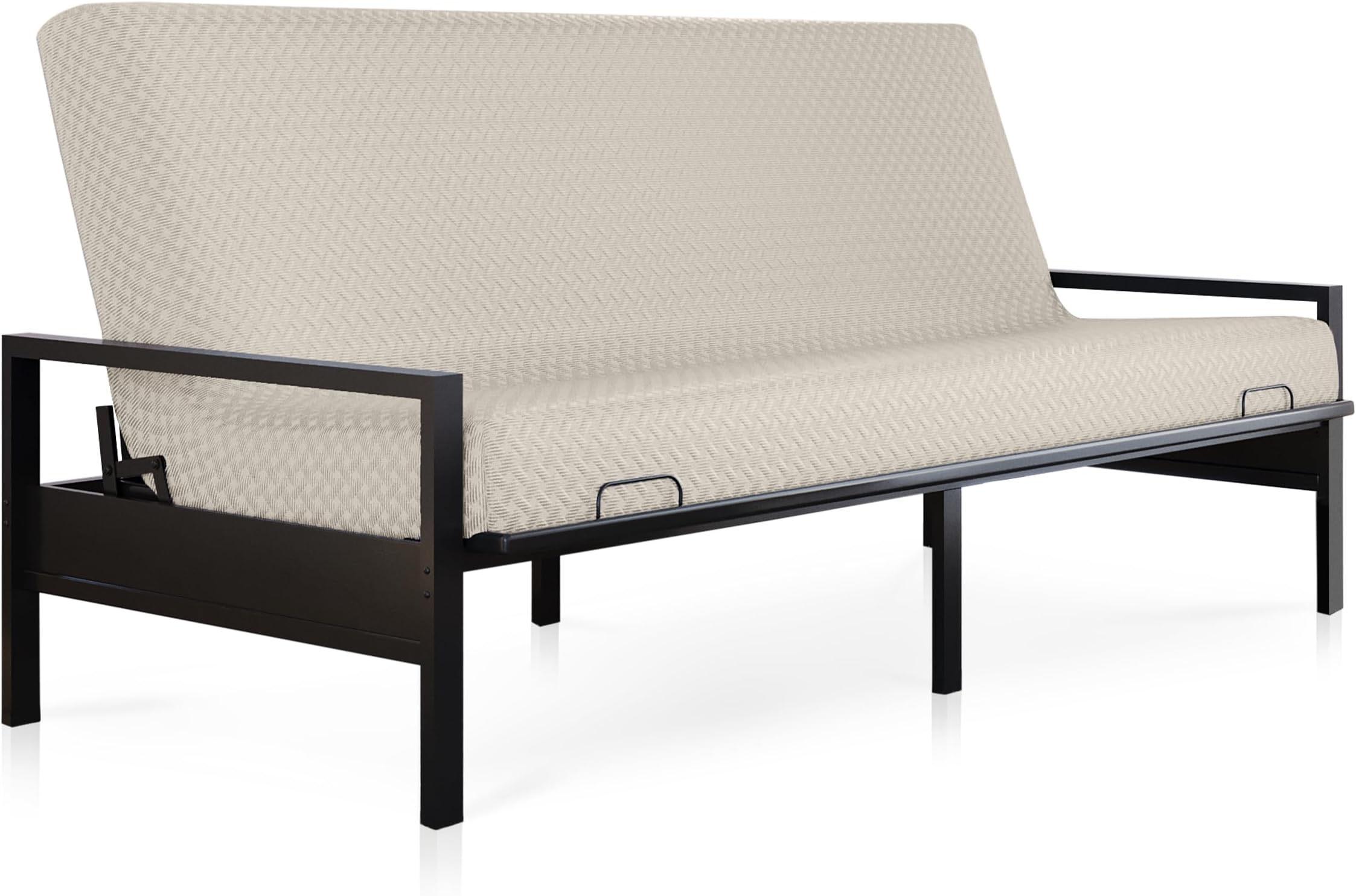 Milliard Full Size Futon Mattress, Ivory, 71 x 52 x 6 Inch, Memory Foam Futon Mattress Full Size, CertiPUR-US, Comfy Sofa Bed, Couch, Removable Washable Hypoallergenic Cover, Frame Not Included