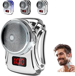Mini Electric Shaver, Portable Electric Shavers for Men, Rechargeable Electric Razor for Men, Pocket Size Portable Shaver Wet and Dry, Easy One-Button Use, Suitable for Home, Travel, Car, and Gifts