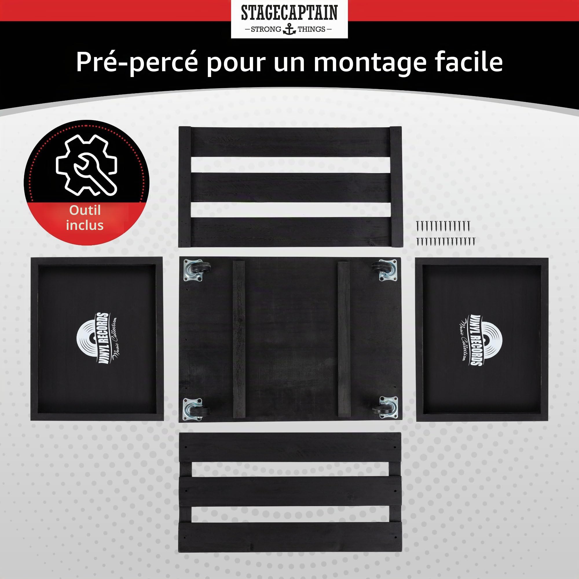 Stagecaptain SPK-100 BK caisse à disques Emil noire