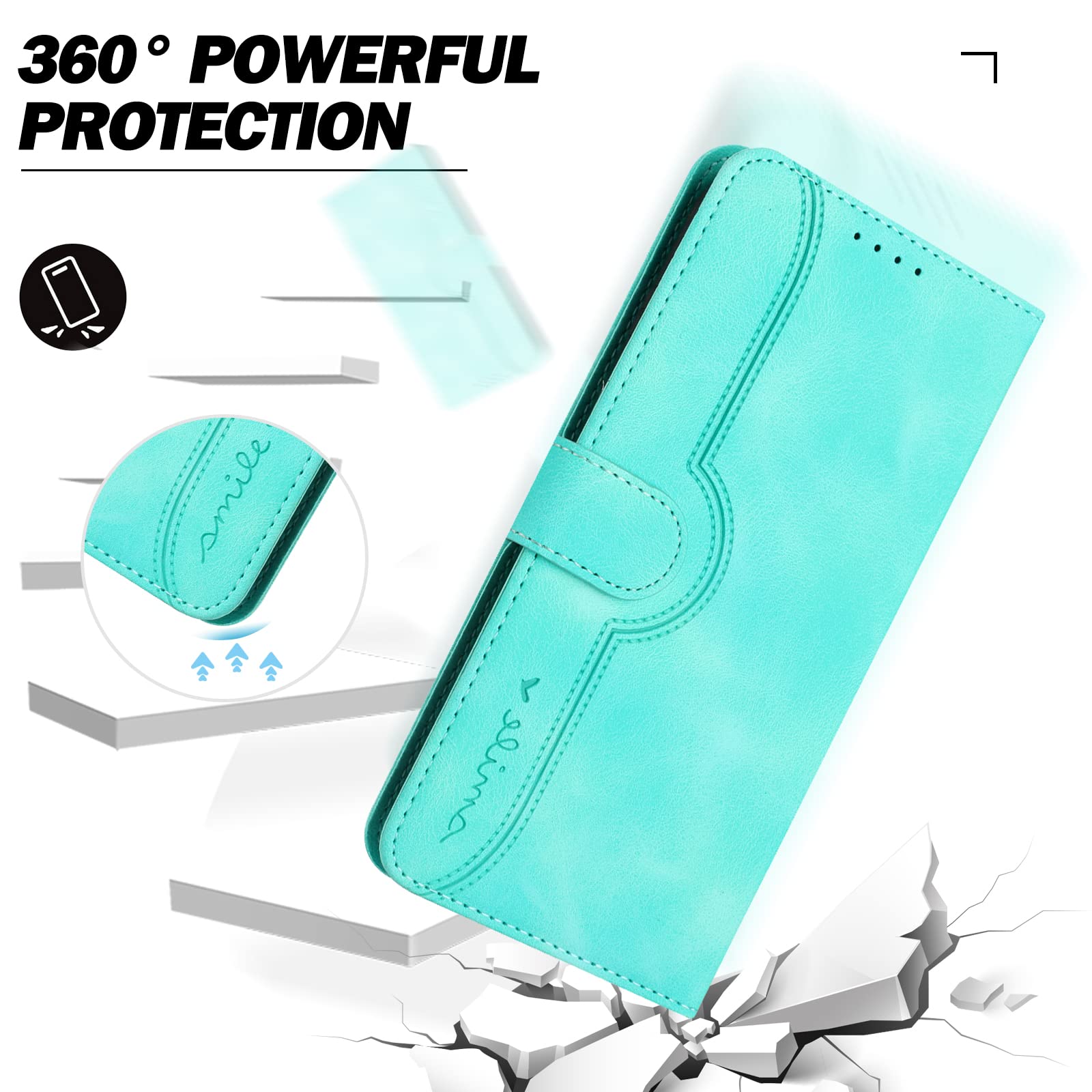 Cover per Xiaomi Redmi 9C / 10A / 9C NFC/Poco C3 Custodia, Custodia in Pelle Magnetica con