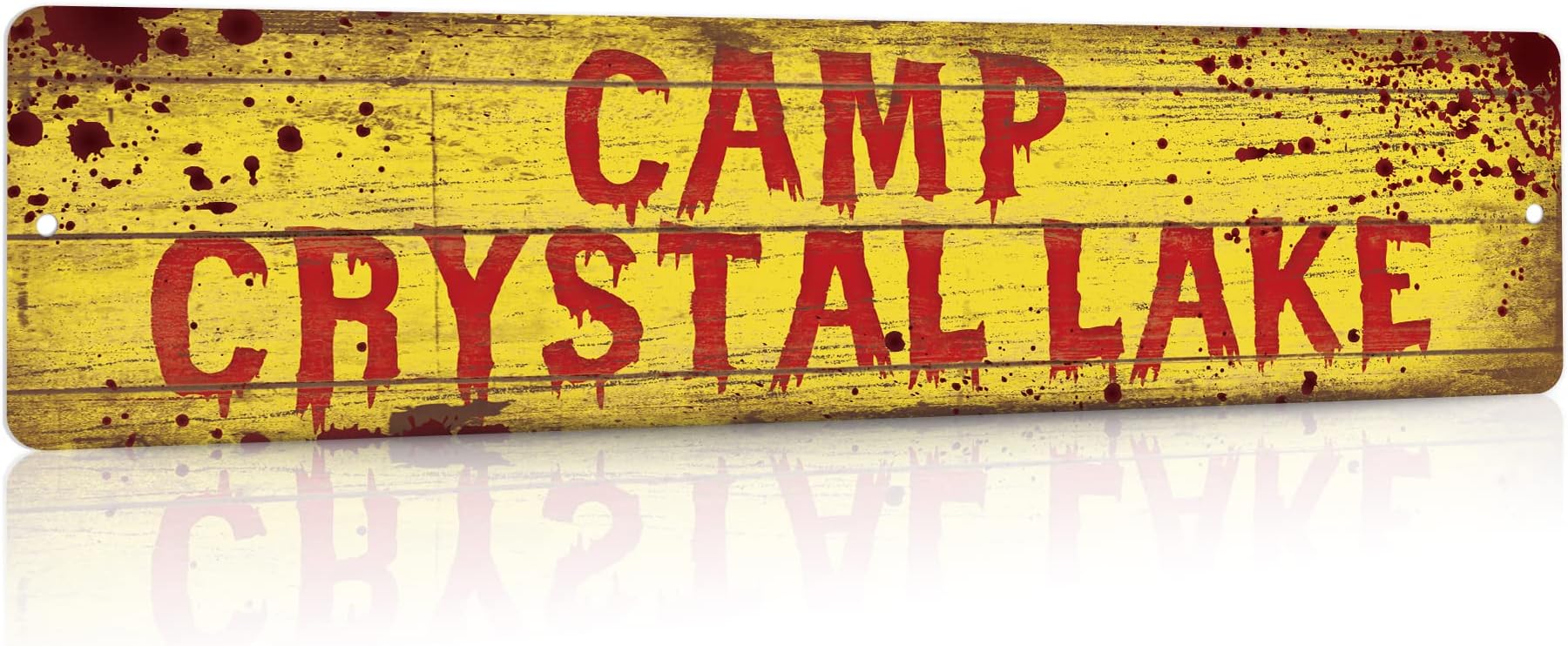 Putuo Crystal Lake Street Sign - Horror Movie Decor, Man Cave & Chill Room Decor, Funny Horror Gift Idea, 16x4in
