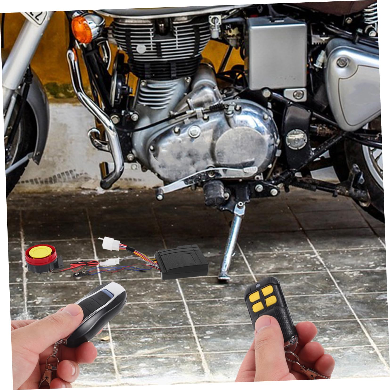 Allarme Antifurto per Moto con Avviamento Remoto, Blocco a Distanza e Rilevamento Vibrazione, Telecomando Incluso per Proteggere la Moto