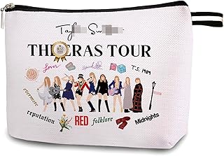 Taylor Fans Gifts For Singer Music Lyric Inspired Makeup Bag Album Name Zipper Pouch Bag, 9 Singer Images,Womens and Girls Gifts for Swifties Cosmetic Bag(Eras Tour) 13CB073