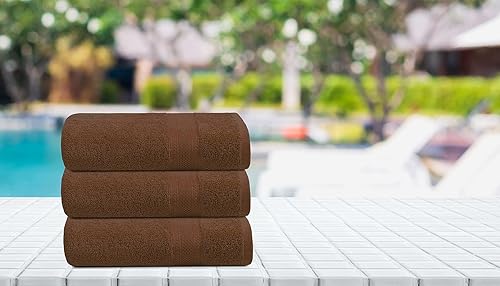 Miniatura 20 de Medium Size Bath Towels Set of 6 – 100% Cotton Terry – 24" x 48" – Quick Dry, Soft & Highly Absorbent – Black Towels for Bathroom, Gym, Spa, Pool &