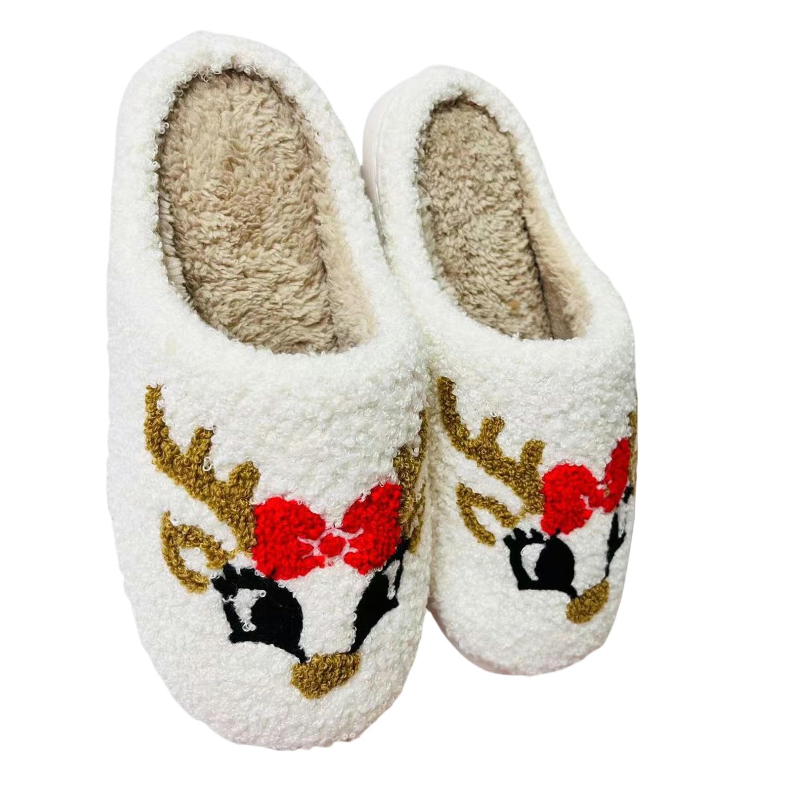 Pantofole Casa Simpatiche Pannelli di Cotone per Uomini per Uomini E Donne Coppie Calde Pantofole di Cotone Caldo-bianco-38-39