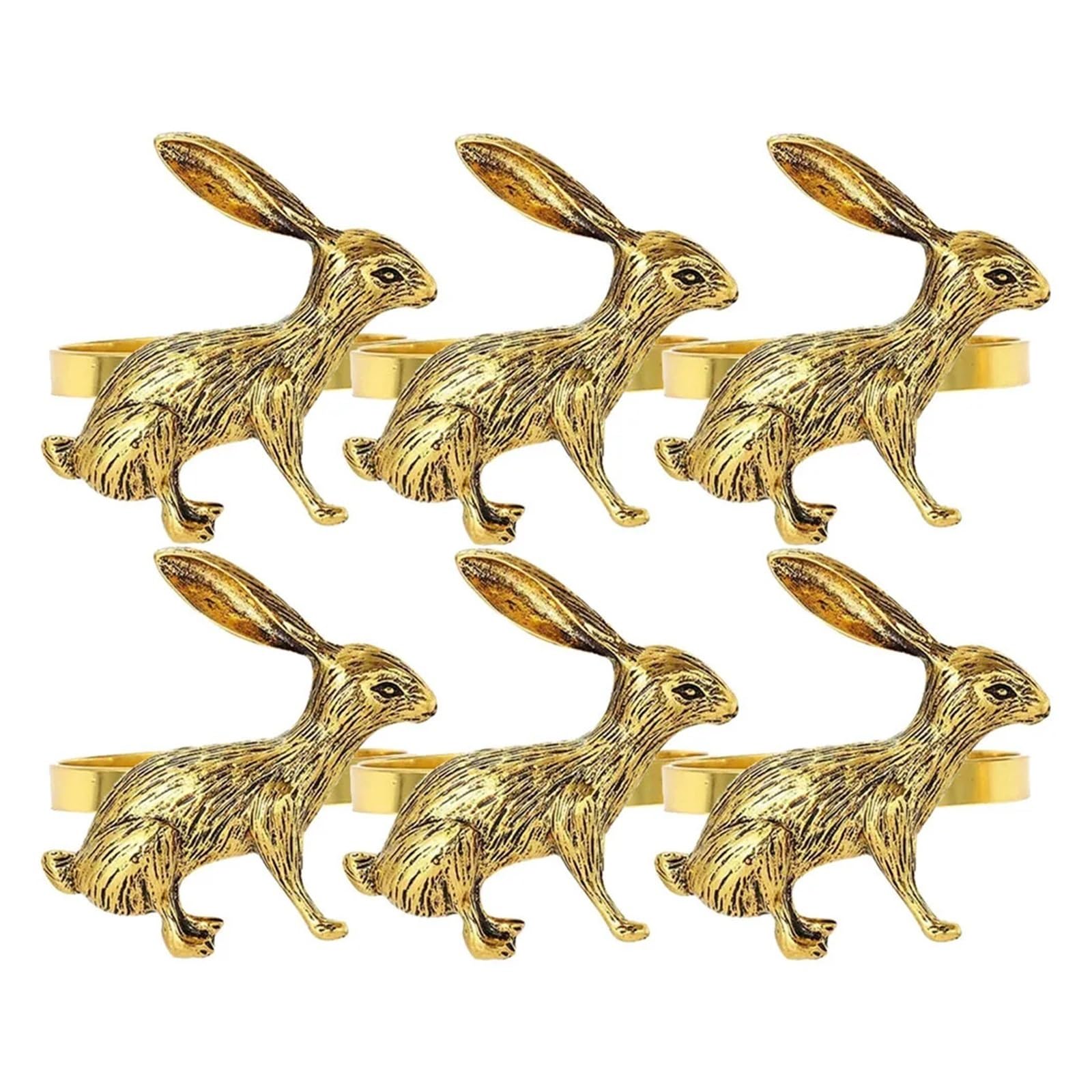 napkin rings Rabbit Napkin Buckles Bunny Shaped Alloy Rings for Dining Table Decor Hotel Restaurant Event Elegant Adornment